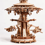 3D Wooden Puzzle Floating Sky City Music Box - DIY Wind-Up Desk Decor