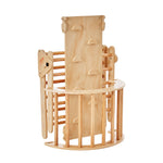 Wooden Triangle Climbing Set with Arch and Ramp