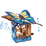 Colorful Butterfly Wooden Music Box Kit