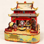 3D Wooden Puzzle Sichuan Opera Stage Music Box – DIY Theatre Craft Gift