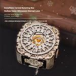 3D Wooden Puzzle Snowflake Music Box Kit - DIY Winter Gift & Desk Decor
