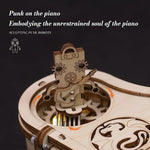 3D Wooden Puzzle Piano Music Box Kit - DIY Wind-Up Desk Decor Gift