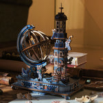 3D Wooden Puzzle Globe Music Box Kit – DIY Laser-Cut Desk Decor Gift