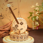3D Wooden Puzzle Ruan Miniature Scene Music Box - DIY Micro Decor Gift