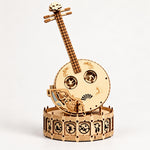 3D Wooden Puzzle Ruan Miniature Scene Music Box - DIY Micro Decor Gift