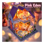 DIY Book Nook Kit – Pink Eden | Romantic Pink Miniature Garden House