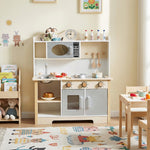 Wooden Play Kitchen with Oven and Sink