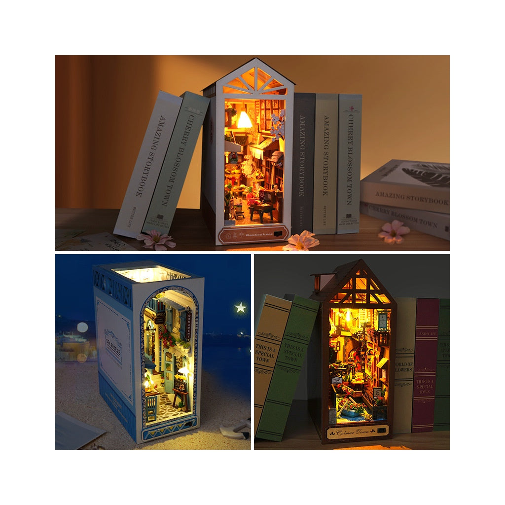 DIY Book Nook Kit – Sea Breeze Haven | LED Coastal Miniature House