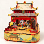 3D Wooden Puzzle Sichuan Opera Stage Music Box – DIY Theatre Craft Gift
