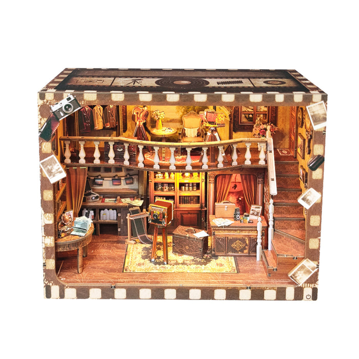 Photo Studio Miniature Book Nook Kit with Lights