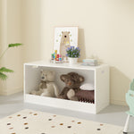 White Open Toy and Book Storage Organizer