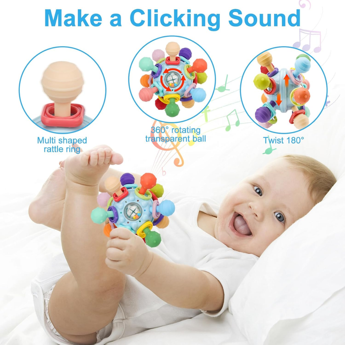 Colorful Sensory Rattle and Teething Toy