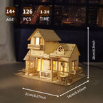 Wooden Miniature House Kit with Music and Lights