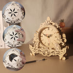 Decorative Wooden Desktop Clock Model Kit