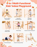 Wooden Indoor Playground with Monkey Bars