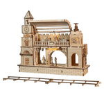 Wooden Railway Station Construction Model Kit