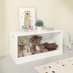 White Open Toy and Book Storage Organizer