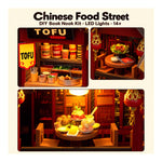 DIY Book Nook Kit – Chinese Food Street | LED Night-Market Scene