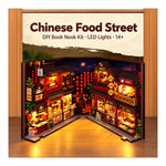 DIY Book Nook Kit – Chinese Food Street | LED Night-Market Scene