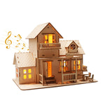 Wooden Miniature House Kit with Music and Lights