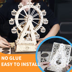Wooden Ferris Wheel Music Box Model Kit