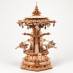 3D Wooden Puzzle Floating Sky City Music Box - DIY Wind-Up Desk Decor