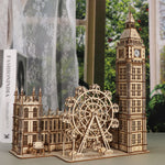 Big Ben Wooden Model Kit with Desktop Clock