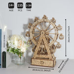 Wooden Ferris Wheel Construction Music Box