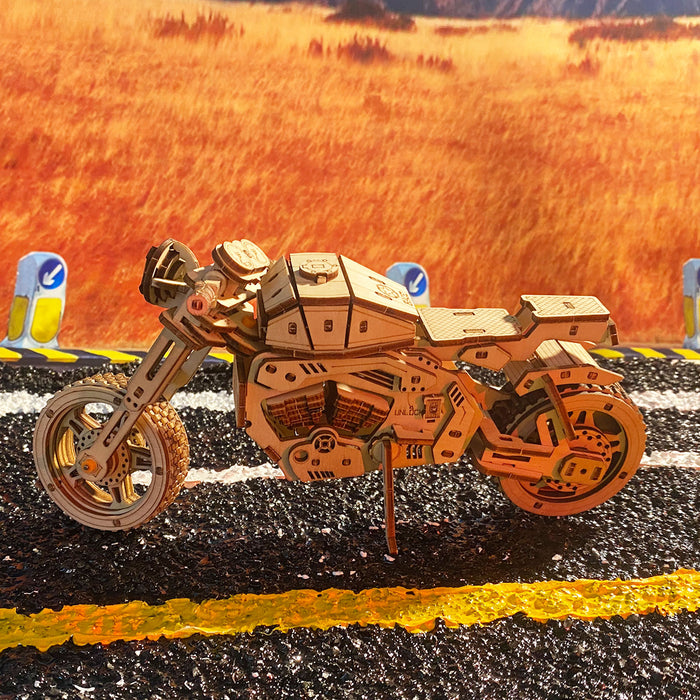 Wooden Motorcycle Construction Model Kit