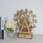Wooden Ferris Wheel Music Box Model Kit