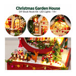 DIY Book Nook Kit – Christmas Garden House | Wooden Holiday Cottage