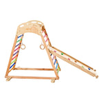 Wooden Climbing Frame with Slide and Rings