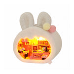 DIY Book Nook Kit – Bunny Dessert Shop | Tiny Wooden Patisserie Kit