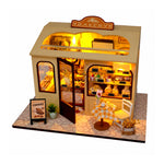 DIY Book Nook Kit – Puff Bakery | Cozy LED Wooden Bakery Miniature