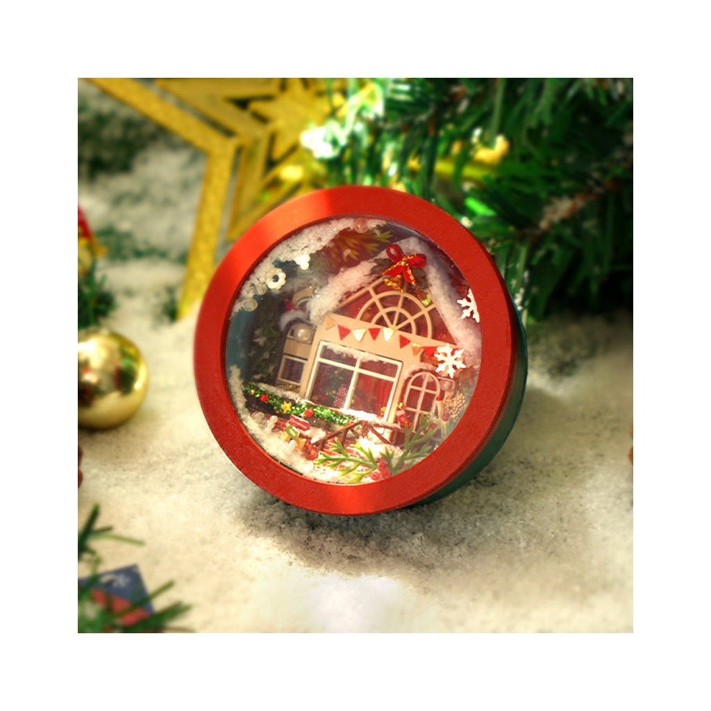 DIY Book Nook Kit – Christmas Garden House | Wooden Holiday Cottage