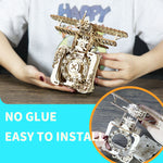 Wooden Airplane Music Box Construction Kit