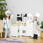 Large Corner Wooden Play Kitchen with Accessories