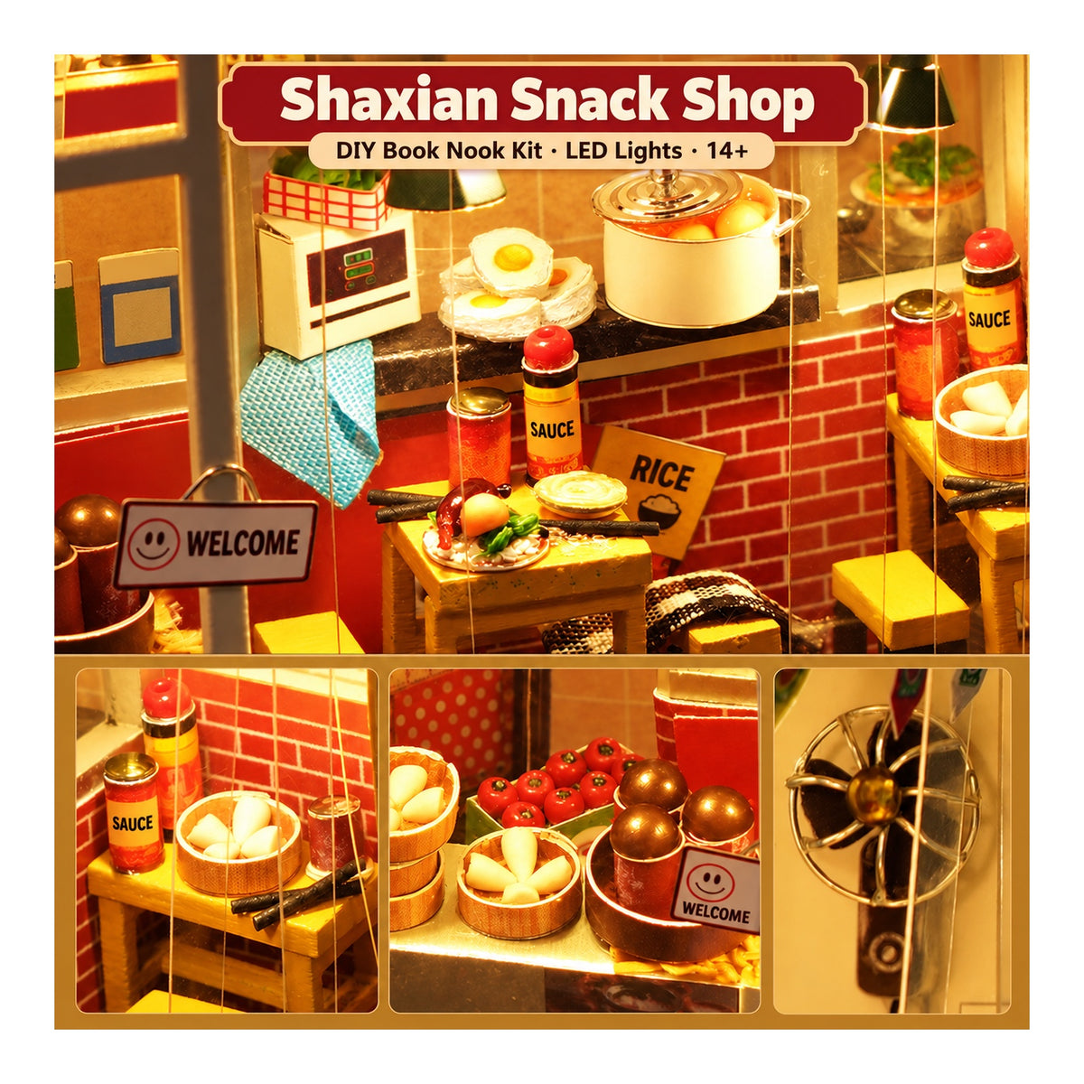 DIY Book Nook Kit – Shaxian Snack Shop | Miniature Street Food Stall