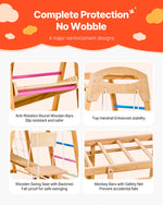 Wooden Indoor Play Frame with Swing and Slide