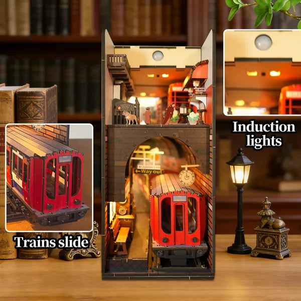 Street Scene Wooden Book Nook Model Kit