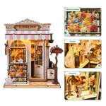Florist Shop Miniature Book Nook Kit with Lights