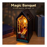 DIY Book Nook Kit – Magic Banquet | Wooden Fantasy Feast Scene