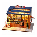 DIY Book Nook Kit – Sushi Master | Wooden Miniature Sushi Shop Build