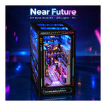 DIY Book Nook Kit – Near Future | Cyberpunk LED Bookshelf Diorama