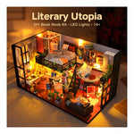 DIY Book Nook Kit – Literary Utopia | LED Wooden Study Room Kit